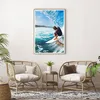 Gerahmtes Poster - Rahmen in heller Eiche - Surfen Surfer Produktbild-Vorschau 6