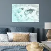 MuchoWow® Poster Weltkarte - Zeitung - Blau 60x40 cm - Produktbild-Vorschau 4