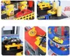 A collage of images showing a toy car garage playset with various cars and accessories. Anteprima dell’immagine prodotto