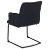 A black upholstered dining chair with a cantilever base, shown from the back. Produktbild-Vorschau