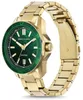 A gold Armani Exchange watch with a green dial and bezel is shown against a white background. Anteprima dell’immagine prodotto