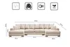 A diagram showing the dimensions of a sectional sofa. Produktbild-Vorschau
