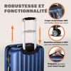 MONZANA® Lot de 3 valises rigides Bleu M/L/XL 4 roues 360° Voir les images du produit 3