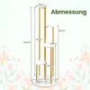 A diagram showing the dimensions of a multi-tiered plant stand. Náhled obrázku produktu