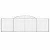 vidaXL Gabione mit Hochbogen 300x30x80/100 cm Verzinktes Produktbild-Vorschau 3