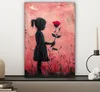Wanddeko 20x30 cm - Banksy - Mädchen - Rosa - Straßenkunst Produktbild-Vorschau 7