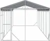 vidaXL Outdoor-Hundezwinger mit Dach Silbern 3x9x2,5m Produktbild-Vorschau 4
