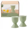 Eierbecher 6er Set, Ø 5x7 cm, in Salbeigrün aus Keramik Produktbild-Vorschau 1