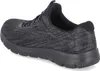 A black Skechers shoe is shown from the side and back on a white background. Produktbild-Vorschau