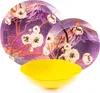 A set of plates and a bowl with a Japanese-inspired design. Voir les images du produit