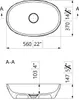 SAT Meda Aufsatzwaschbecken 56 x 37 cm ohne Hahnloch und Produktbild-Vorschau 13