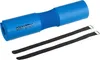 A blue barbell pad with black straps on a white background. Náhled obrázku produktu