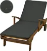 A grey cushion on a wooden sun lounger. Produktbild-Vorschau