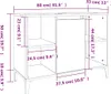 vidaXL Mobiletto nero 80x33x60 cm Materiale a base di legno Anteprima dell’immagine prodotto 8