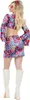 Fever - "60s" Hippie Regenbogen-Kostüm für Damen SM3463 Produktbild-Vorschau 2