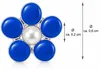 LUISIA® Ohrstecker "Blume"  - 925 Sterling Silber | Blau Produktbild-Vorschau 3