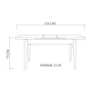 A line drawing of a table with dimensions indicated. Produktbild-Vorschau