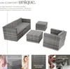 Salon en rotin Lignano avec fauteuil - gris Voir les images du produit 3