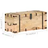vidaXL Truhe 90x40x40 cm Mango Massivholz Produktbild-Vorschau 6