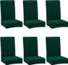 Six green chair covers arranged in two rows of three. Podgląd zdjęcia produktu