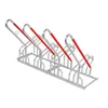 A bicycle parking rack with four slots, shown from a diagonal angle against a white background. Produktbild-Vorschau