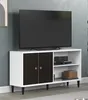 Evolution meuble TV 2 portes, 2 étagères blanc, noir. Voir les images du produit 29