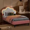 INONEFT Kinderbetten 90x200 mit LED, Polsterbett Jugendbett Produktbild-Vorschau 8