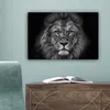 Wanddeko 30x20 cm - Tiere - Löwe - Schwarz - Weiß, Deko Produktbild-Vorschau 4