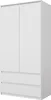 A white wardrobe with two doors and two drawers. Produktbild-Vorschau