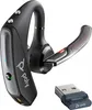 A black Poly Voyager 5200 UC headset and a USB dongle are shown against a white background. Podgląd zdjęcia produktu