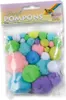 folia Pompons 30 Stück Größen sortiert Pastellfarben 10 - Produktbild-Vorschau 2