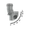 OHA-Multi-Bogen aus PP für HT-Rohre DN40/DN40 Produktbild-Vorschau 1