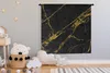 MuchoWow® Wandteppich Wandbehang Marmor - Gold - Schwarz - Produktbild-Vorschau 4