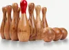 Uber hölzernes Kegel Set/Bowling- ECO Indien Hartholz in Produktbild-Vorschau 3