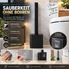 4x WC Bürste Garnitur Silikon Toilettenbürste Schwarz Produktbild-Vorschau 6