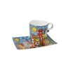Goebel James Rizzi Pop Art 4er Set Tassen mit Untertasse Produktbild-Vorschau 4