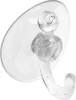 A clear plastic suction cup hook against a white background. Produktbild-Vorschau