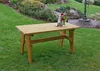 Gartentisch Holztisch Tisch aus Kiefernholz massiv helbraun Produktbild-Vorschau 3