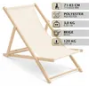 HAGO24 Strandliege Beige Sonnenliege Gartenliege Liegestuhl Produktbild-Vorschau 3