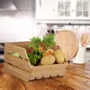 Relaxdays Universal Stapelkiste aus Bambus Holz, offene Produktbild-Vorschau 2