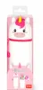 A white unicorn pencil case in its pink packaging. Produktbild-Vorschau