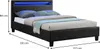 Polsterbett MIRASOL 120x200 cm, Schwarz - Einzelbett mit Produktbild-Vorschau 9