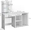 A diagram of a white vanity table with dimensions indicated. Náhled obrázku produktu
