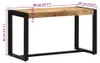 vidaXL Lavica 80x35x45 cm Hrubé masívne drevo mango Náhľad obrázku produktu 6