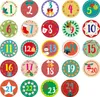Oblique Unique 24 Adventskalender Sticker Zahlen Aufkleber Produktbild-Vorschau 1