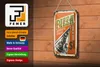 Blechschild Retro 12x18cm Pizza best in town Produktbild-Vorschau 3