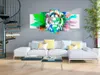Akustikbild Abstrakt Tiere 200x100 cm 5-teilige Bilder Produktbild-Vorschau 1