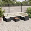 Modulares Garten-Loungeset, 9-teilig, Poly Rattan Schwarz, Produktbild-Vorschau 2