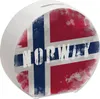 Spardose mit Norwegen-Flagge im Used Look - Sparschwein für Produktbild-Vorschau 1