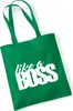 Huuraa Jutebeutel like a Boss Spruch 10 Liter Kelly Green Produktbild-Vorschau 1